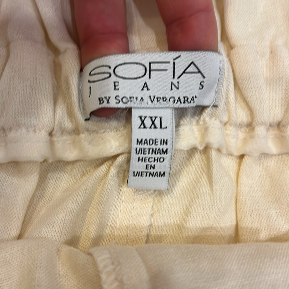 Sofia by Sofia Vergara Cream Paperbag Waist Shorts - Picture 4 of 8